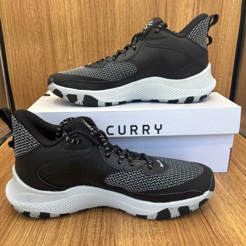 Under Armour Curry 3Z24 Basketball Shoes Mens 10 Womens 11.5 Black Grey NEW
